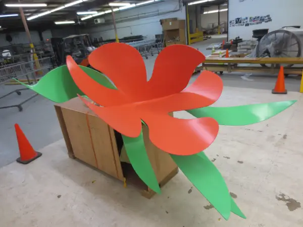 Abstract flower sculpture