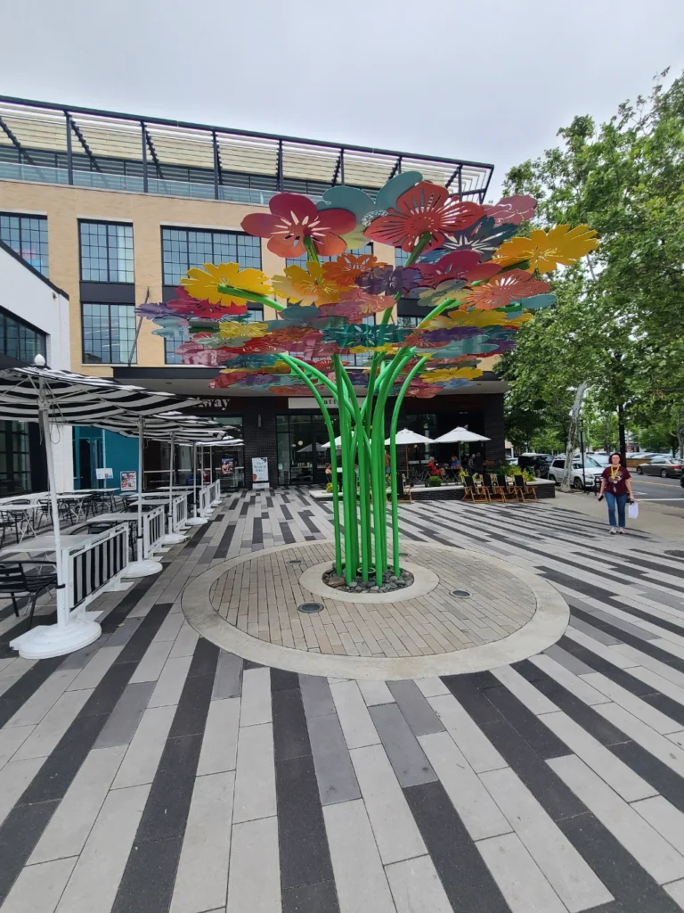 Metal trees sculpture